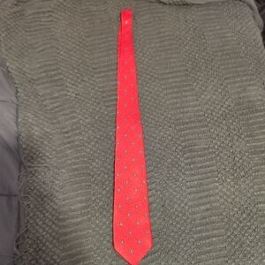 Authentic Balmain Paris Silk Red Polka Dot Men's Tie
